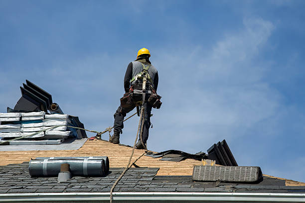 Professional Storm Damage Roof Repair technician working in Marine On Saint Croix, MN